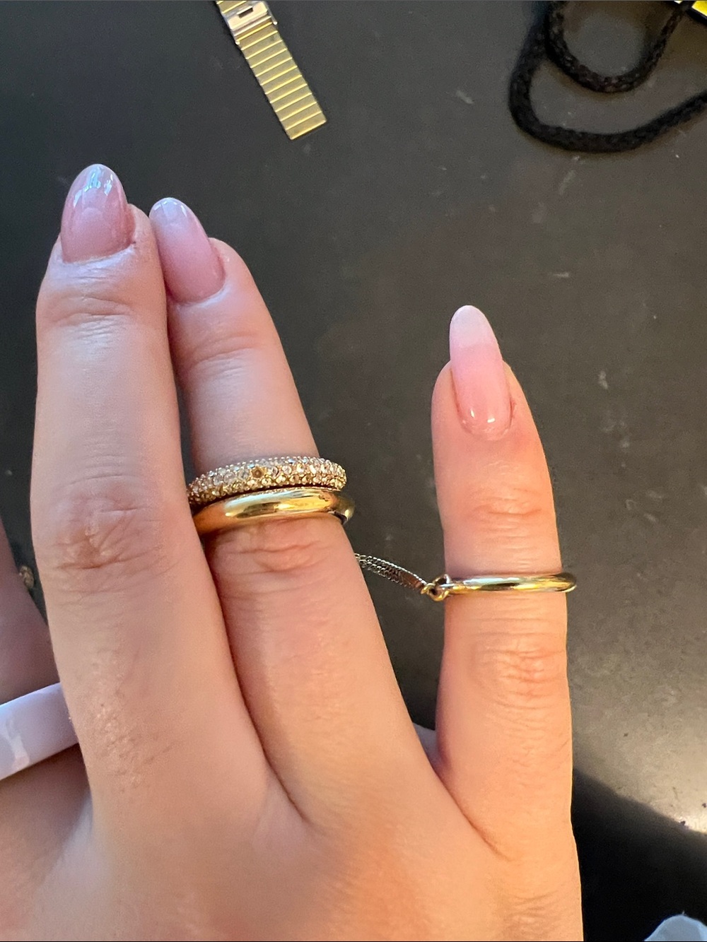 Gold Tone Stacked Rings Set CHLOE 6.5-6 size